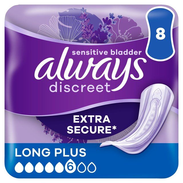 Always Discreet Incontinence Pads Long Plus   8 per pack - McGrocer