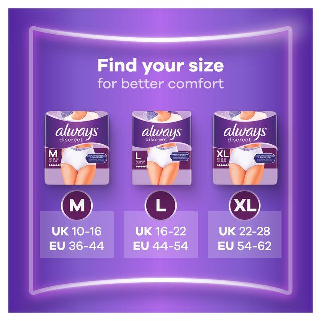 Always Discreet Incontinence Pants M 12 per pack - McGrocer