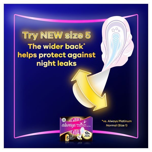 Always Platinum Long (Size 2) Pads Wings 20 Sanitary Towels - McGrocer