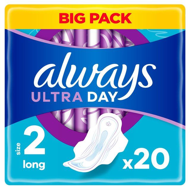 Always Sanitary Towels Ultra Long (Size 2) Wings 20 per pack - McGrocer