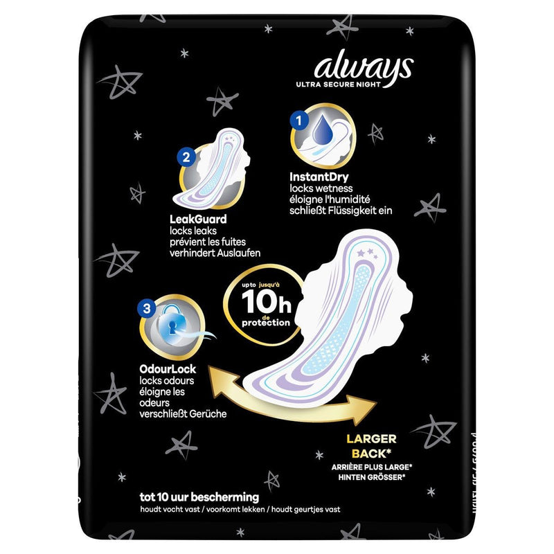 Always Ultra Night Quattro Packs, 36 Pack - McGrocer