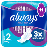 Always Ultra Sanitary Towels Long Wings Pads Size 2 x11 - McGrocer