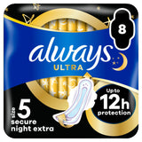 Always Ultra Sanitary Towels Secure Night Extra Wings Pads Size 5 x8 - McGrocer