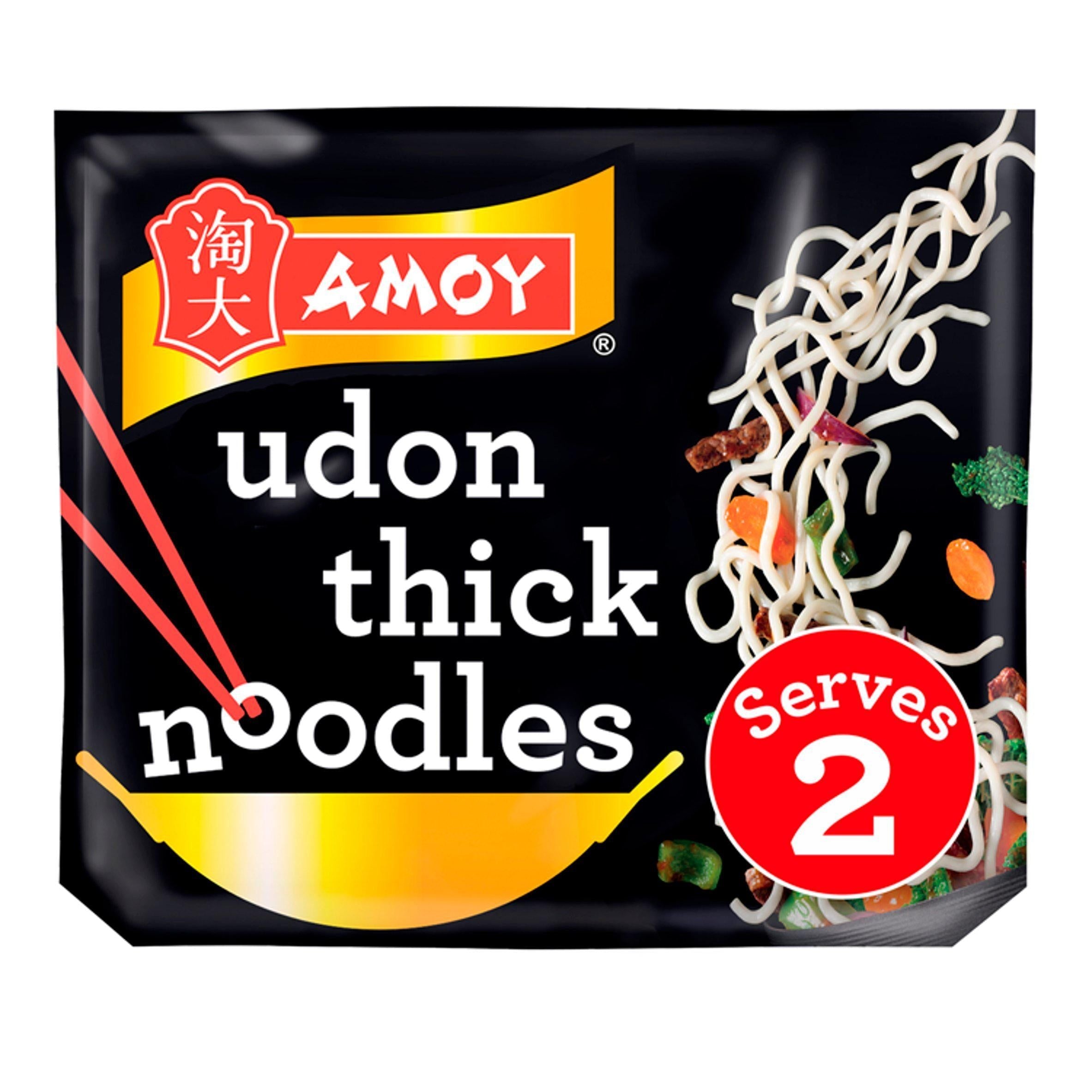 Amoy Straight to Wok Udon Thick Noodles 2x150g - McGrocer