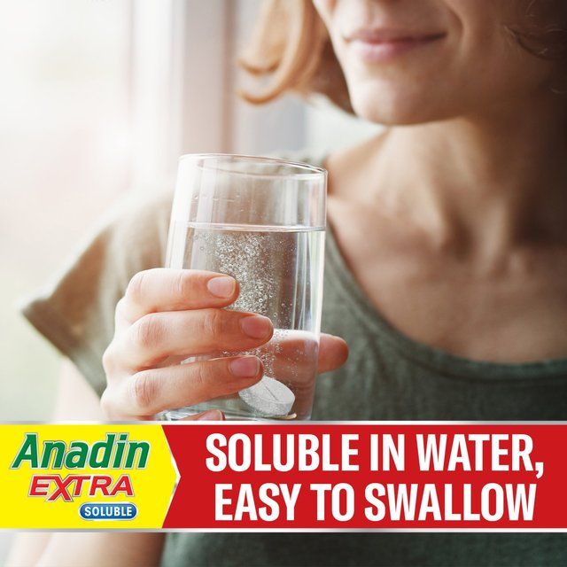 Anadin Extra Aspirin & Paracetamol Pain Relief  Soluble Tablets   12 per pack - McGrocer