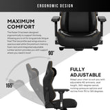 anda seaT Kaiser Series 3 Extra Large Gaming Chair, Black - McGrocer