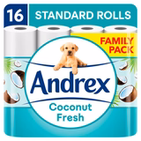 Andrex Coconut Fresh 16 Toilet Rolls - McGrocer