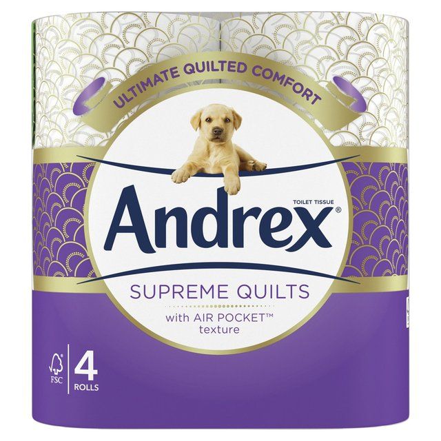 Andrex Supreme Quilts Toilet Roll 4 per pack - McGrocer