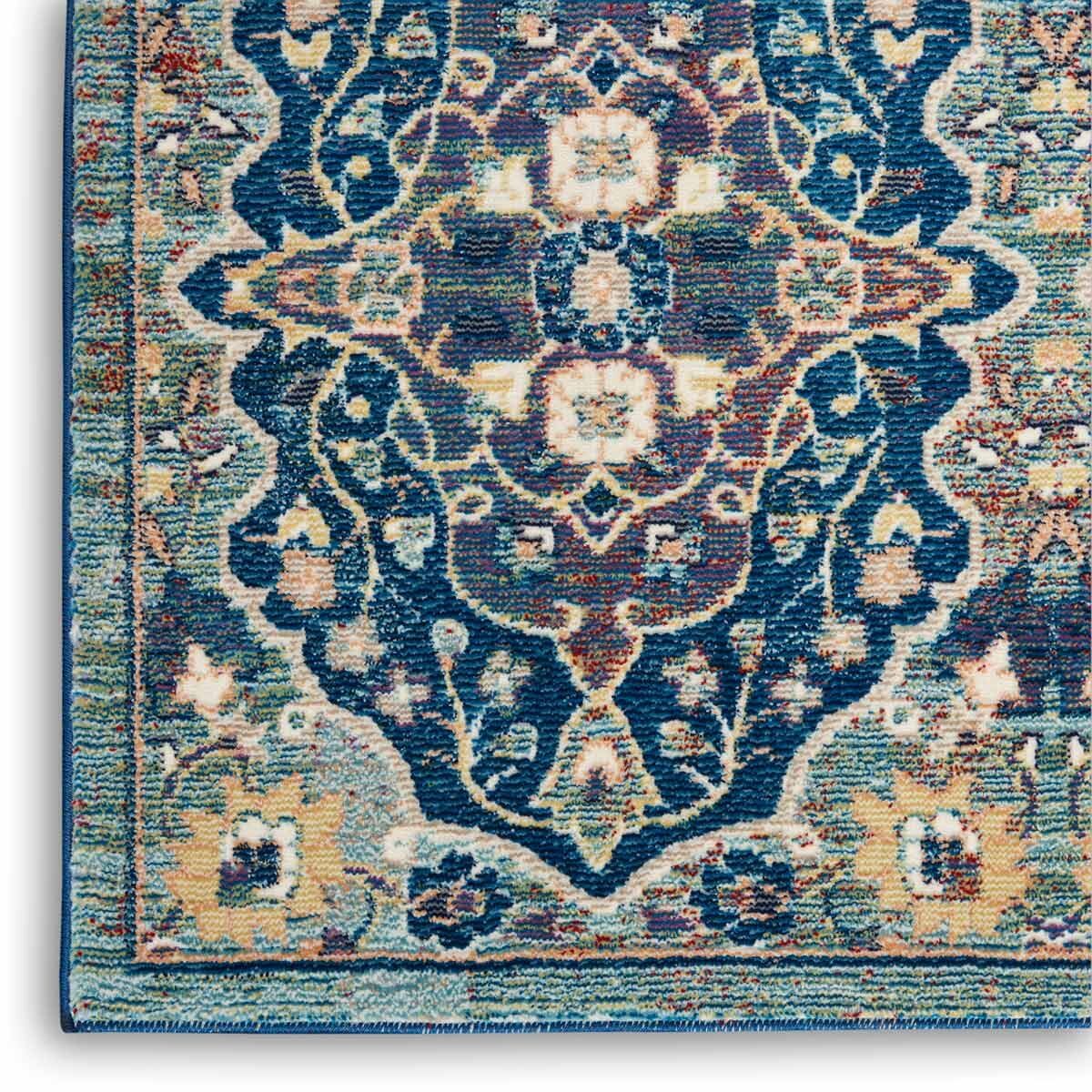Ankara Blue Patterned Rug in 2 Sizes - McGrocer