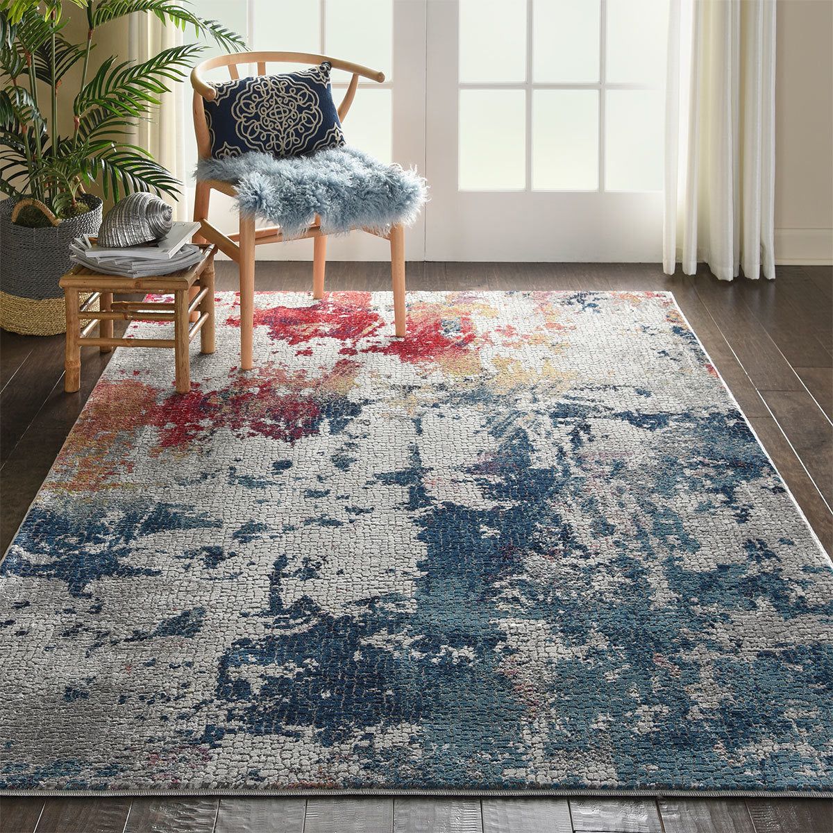 Ankara Brushstroke Design Rug in 2 Sizes - McGrocer