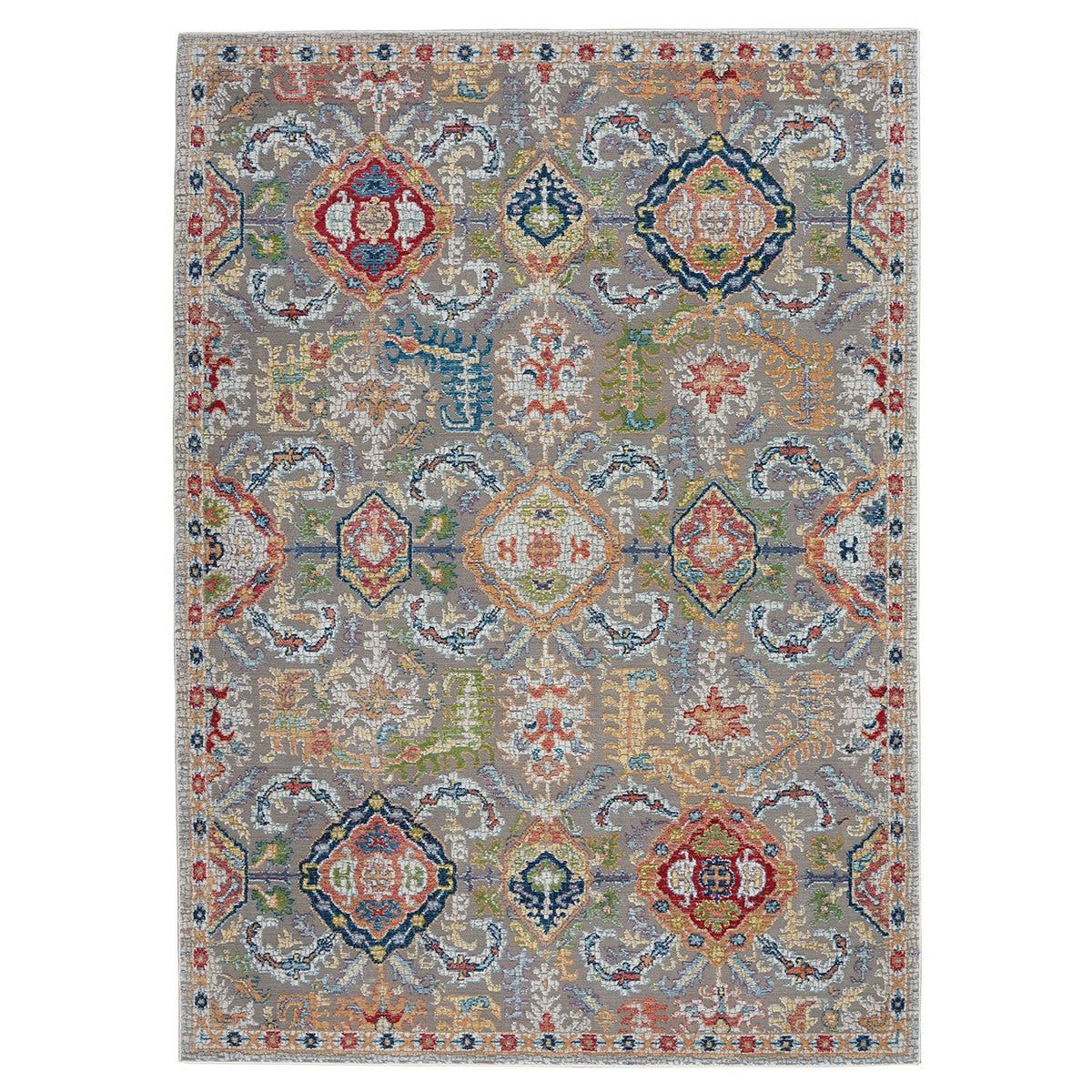 Ankara Grey Patterned Rug in 2 Sizes - McGrocer