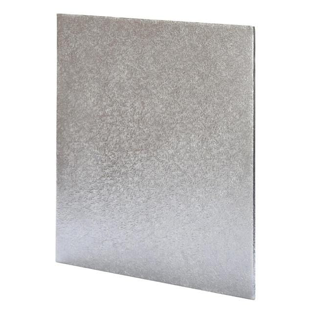 Anniversary House Square Cake Drum Silver 24.5cm - McGrocer