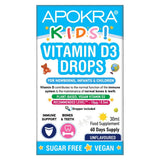 Apokra Kids Vegan Vitamin D3 Drops 30ml - McGrocer