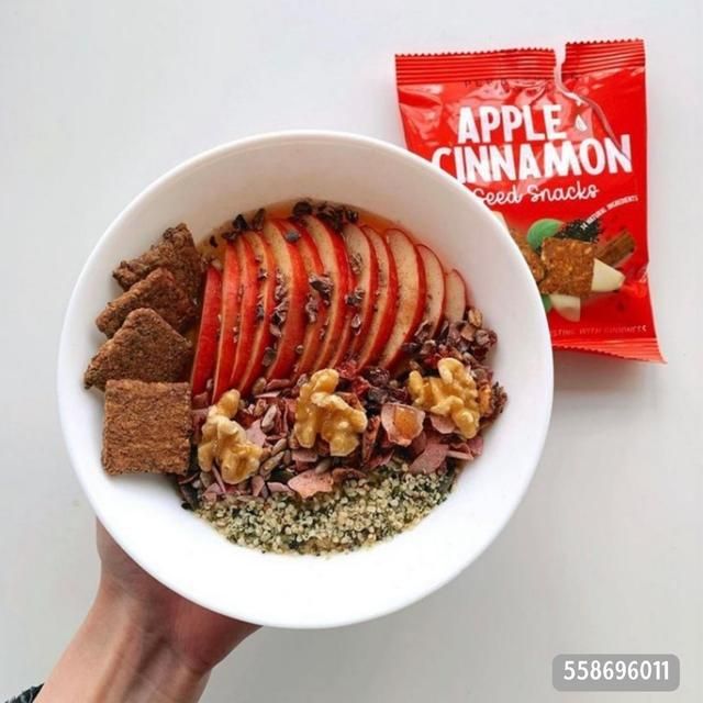 Apple & Cinnamon Baked Seed Prebiotic Snack Bites 30g - McGrocer