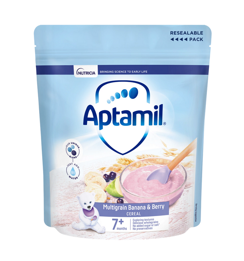 Aptamil multigrain banana and berry baby cereal 200g - British product