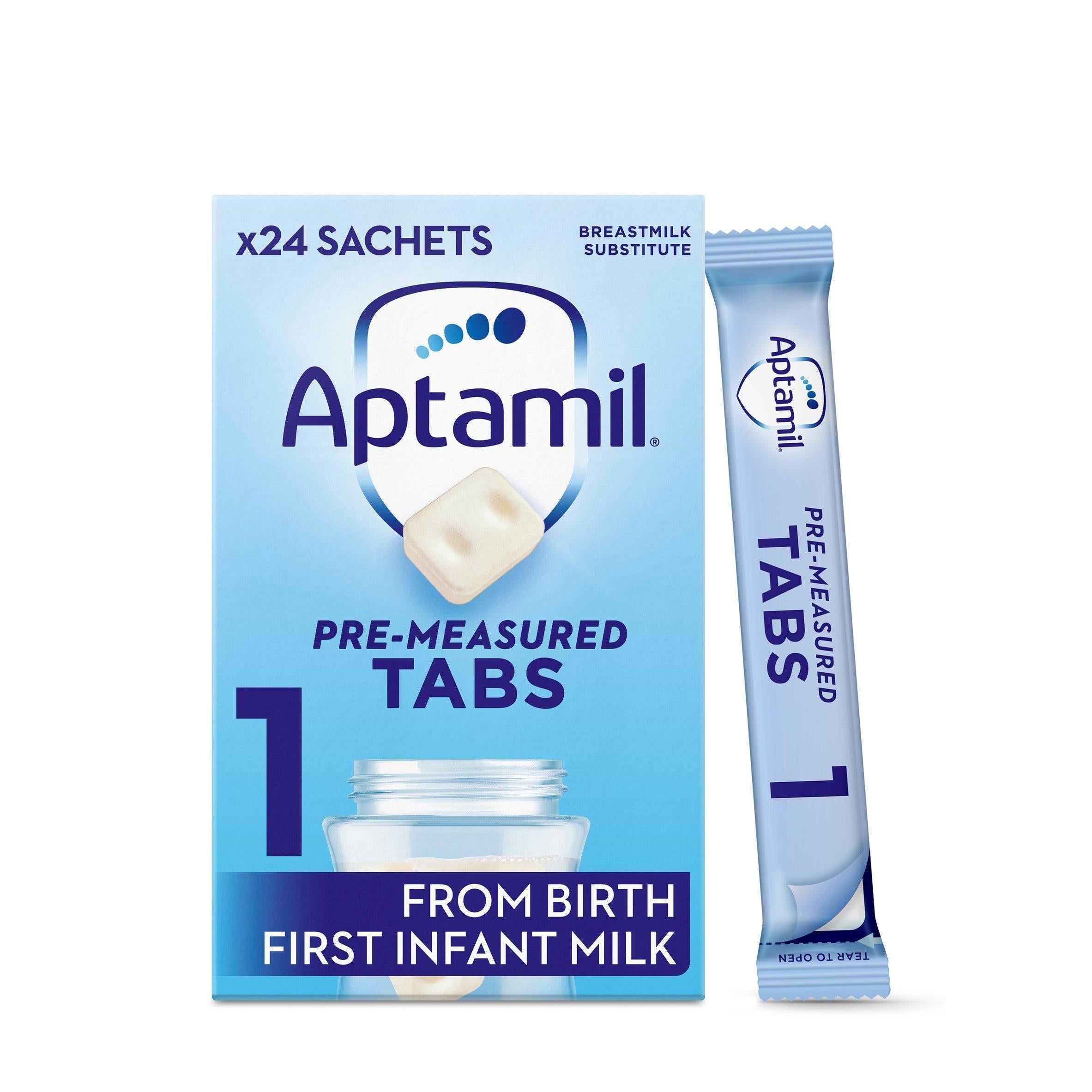 Aptamil 1 First Baby Milk Formula Pre Measured Tabs From Birth x120 - McGrocer