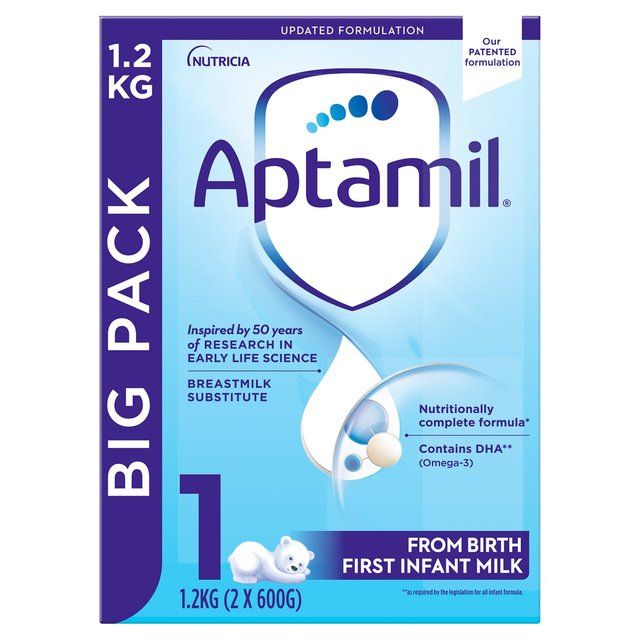 Aptamil 1 First Infant Baby Milk Formula Powder from Birth Big Pack 1200g - McGrocer