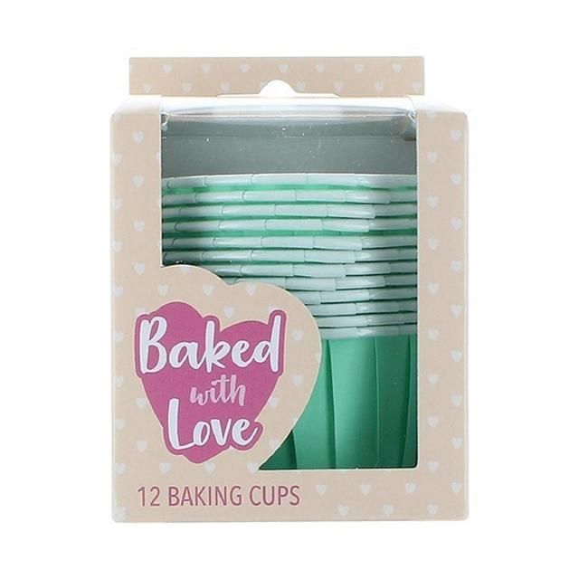 Aqua Cupcake Cases   12 per pack - McGrocer