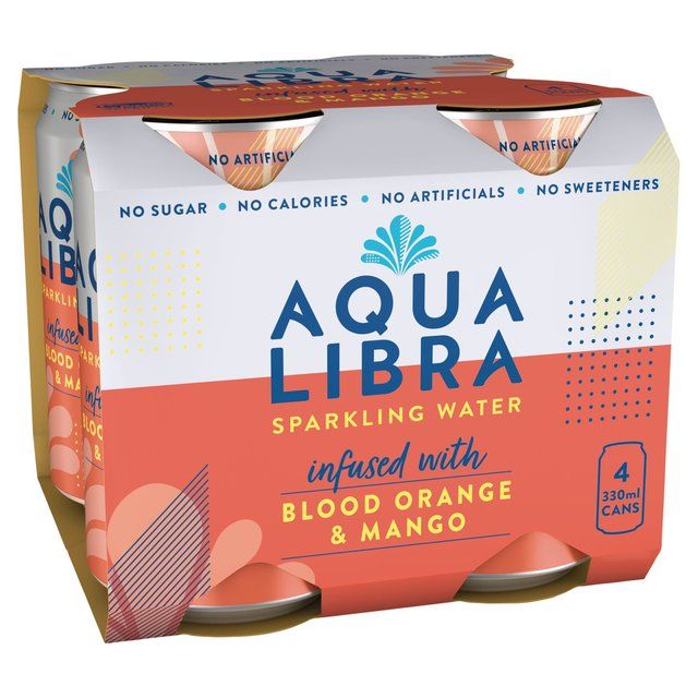 Aqua Libra Blood Orange & Mango Infused Sparkling Water   4 x 330ml - McGrocer