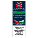 Aqua Vape Raspberry Menthol E-Liquid 3mg 10ml - McGrocer