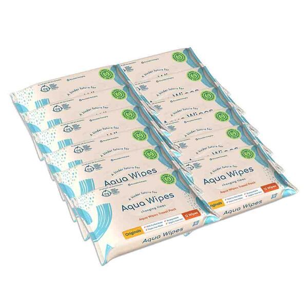 Aqua Wipes Originals Travel Pack, 12 Packs - McGrocer