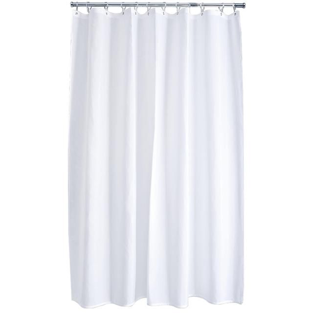 Aqualona Polyester White Shower Curtain XL 180 x 200cm - McGrocer
