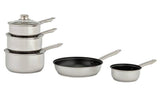 Argos Home 5 Piece Stainless Steel Pan Set - McGrocer