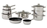 Argos Home 9 Piece Stainless Steel Induction Pan Set - McGrocer