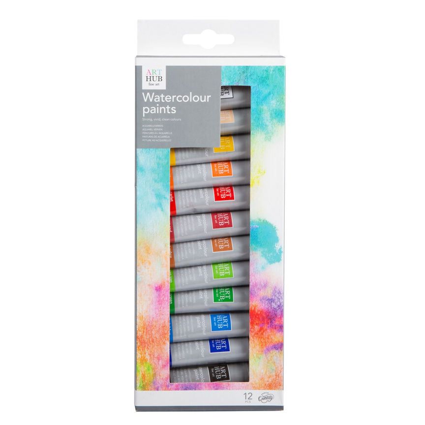Art Hub Watercolour Paints 12ml - 12 Pack - McGrocer