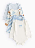 Artic Animal Long Sleeve Bodysuits 4 Pack 9-12 months - McGrocer