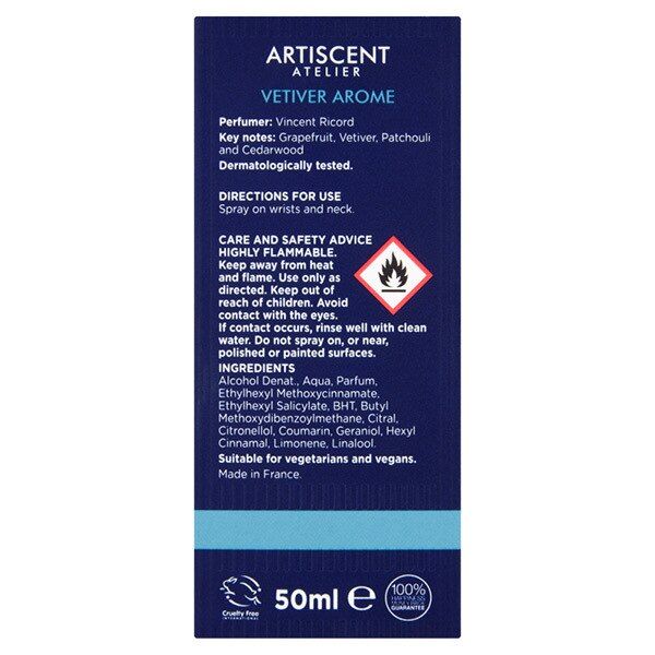 Artiscent Atelier Eau De Parfum Vetiver Arome 50ml - McGrocer