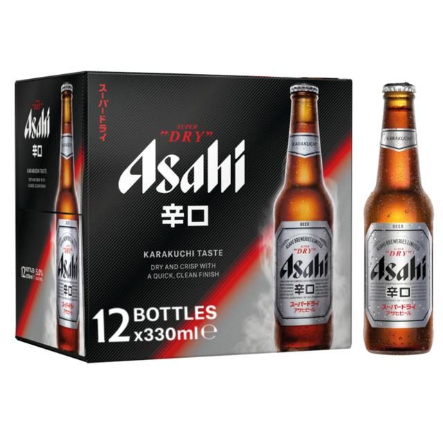 Asahi Super Dry Beer Lager Bottles   12 x 330ml - McGrocer
