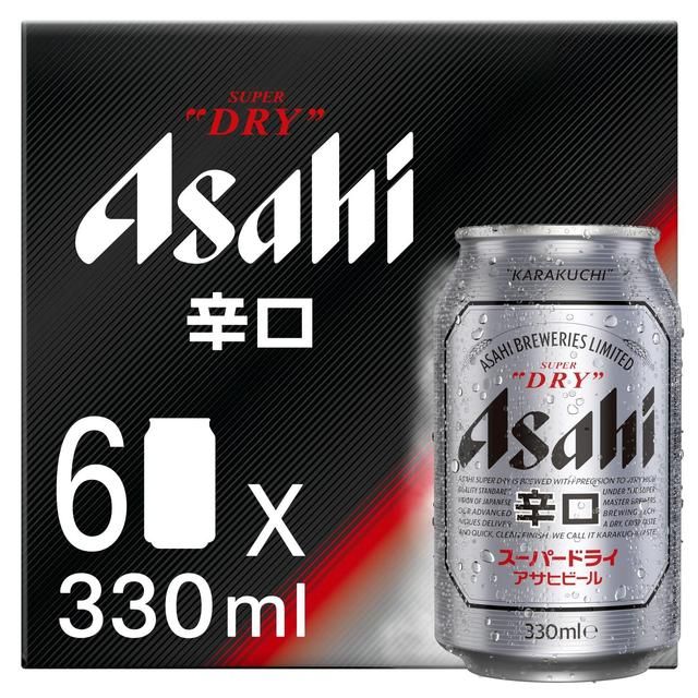 Asahi Super Dry Beer Lager Cans 6 x 330ml - McGrocer