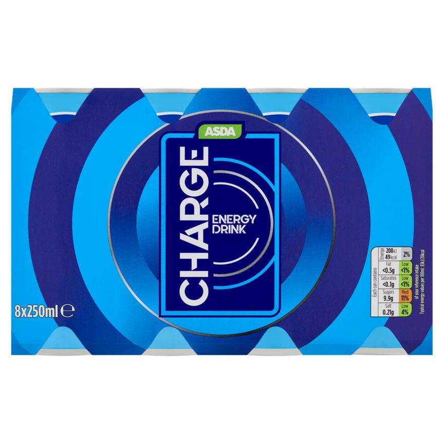 ASDA Blue Charge Cans - McGrocer