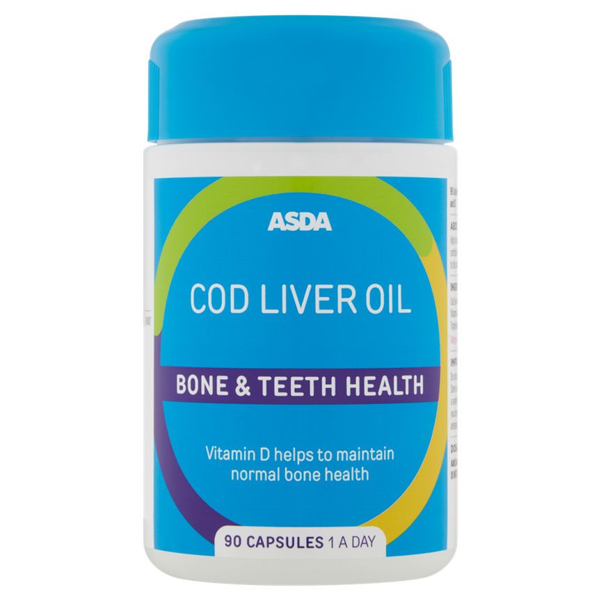 ASDA  Cod Liver Oil Bone & Teeth Health Capsules - McGrocer