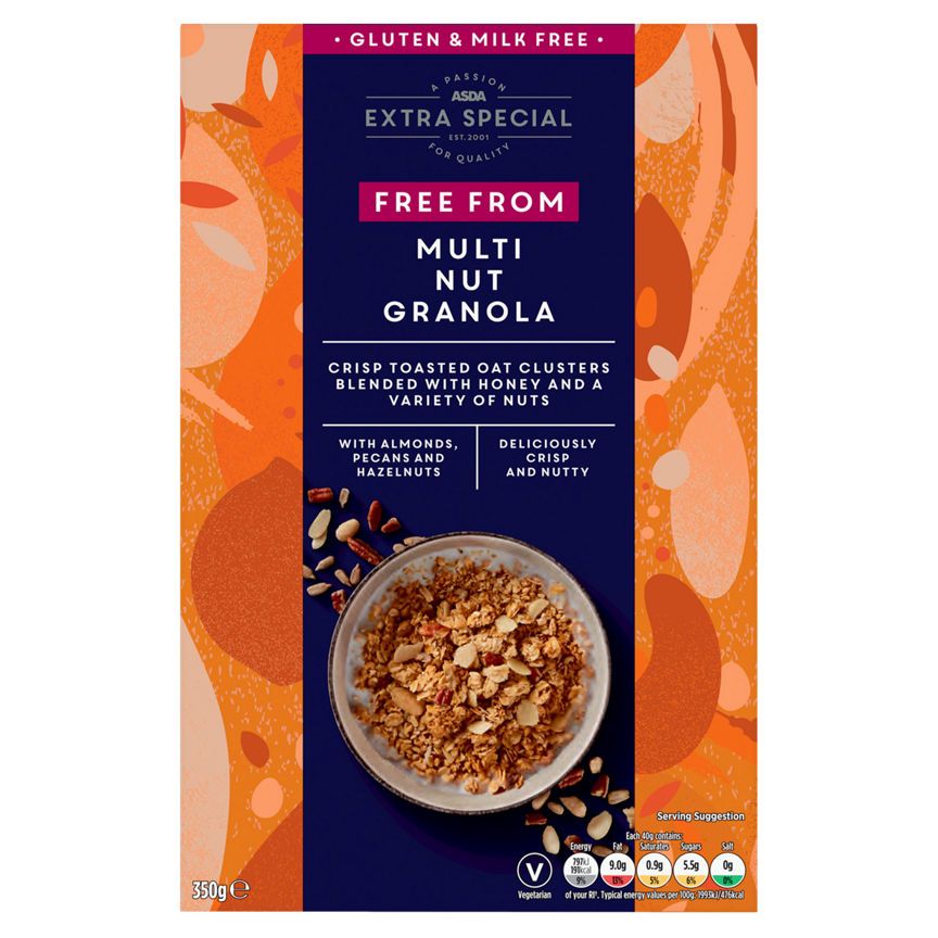 ASDA Extra Special Free From Multi Nut Granola 350g - McGrocer