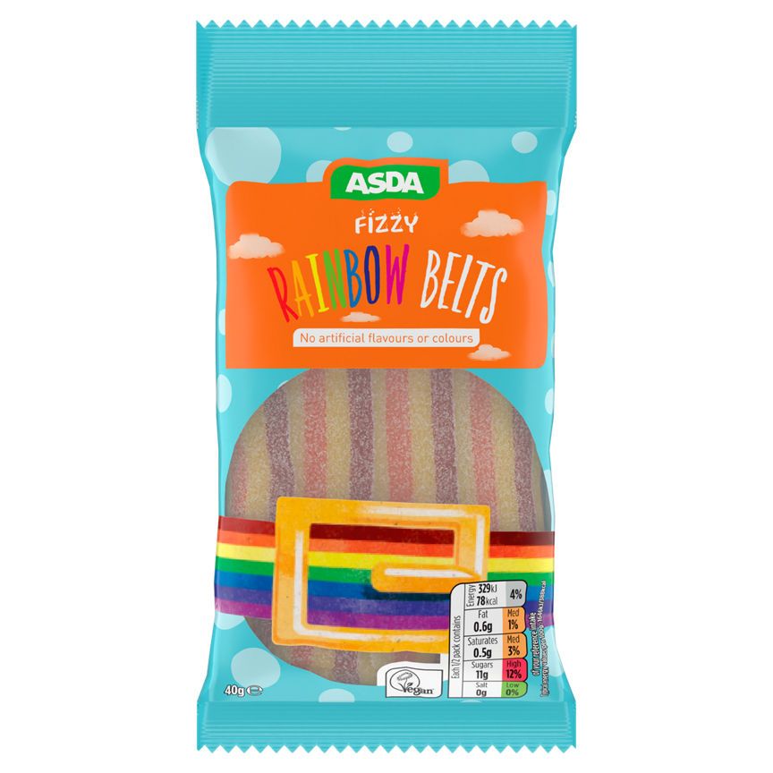 ASDA Fizzy Rainbow Belts - McGrocer