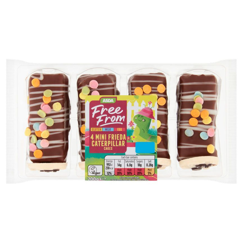 ASDA Free From 4 Mini Frieda Caterpillar Cakes - McGrocer