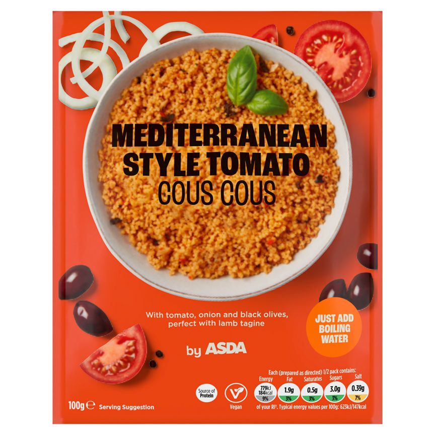ASDA Mediterranean Style Tomato Cous Cous 100g - McGrocer
