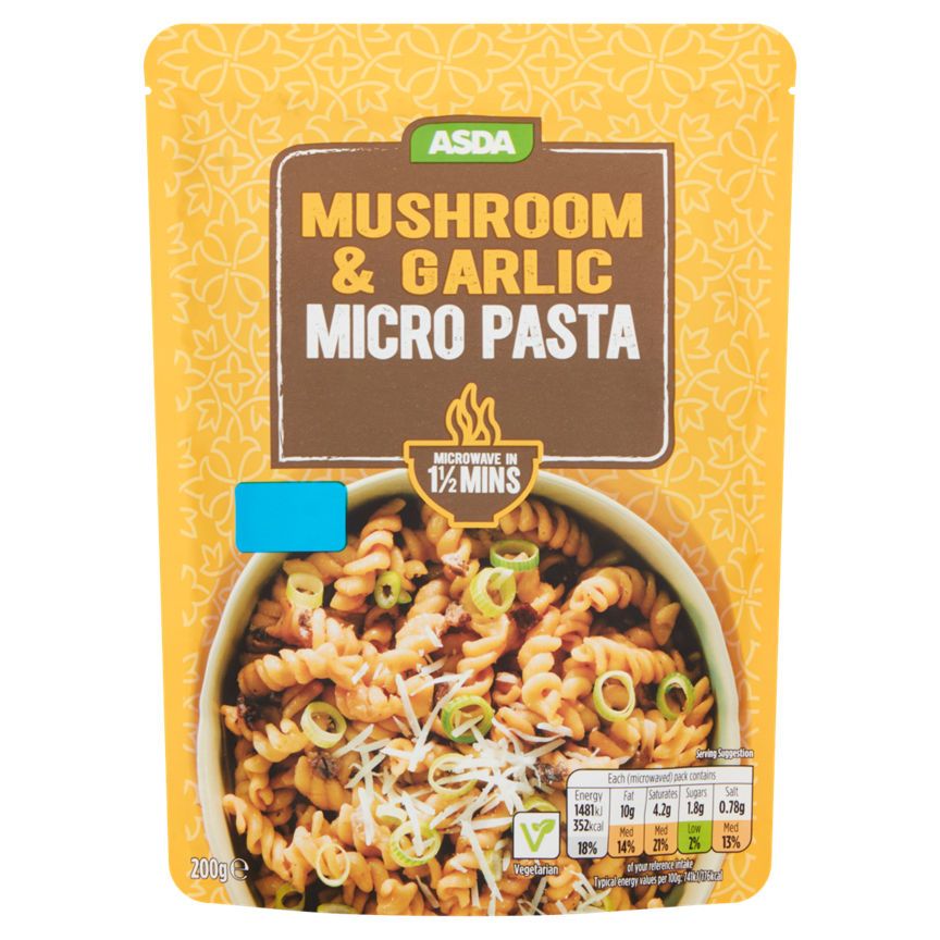 ASDA Mushroom & Garlic Micro Pasta - McGrocer
