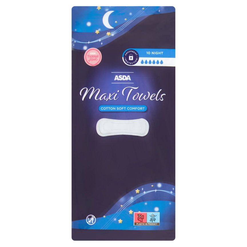 ASDA Protect Night Maxi Sanitary Towels - McGrocer