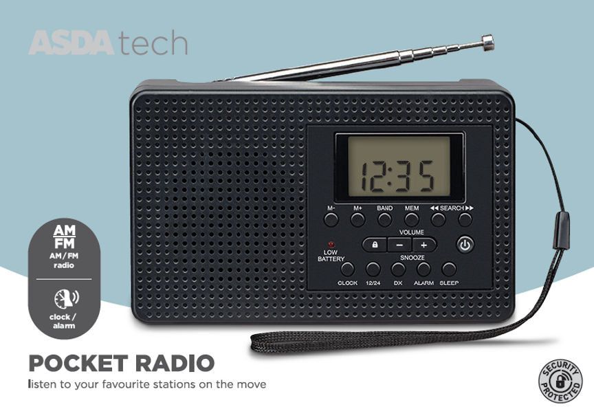 ASDA Tech Portable AM/FM Radio - McGrocer