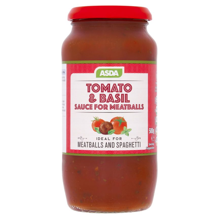 ASDA Tomato & Basil Sauce for Meatballs 500g - McGrocer