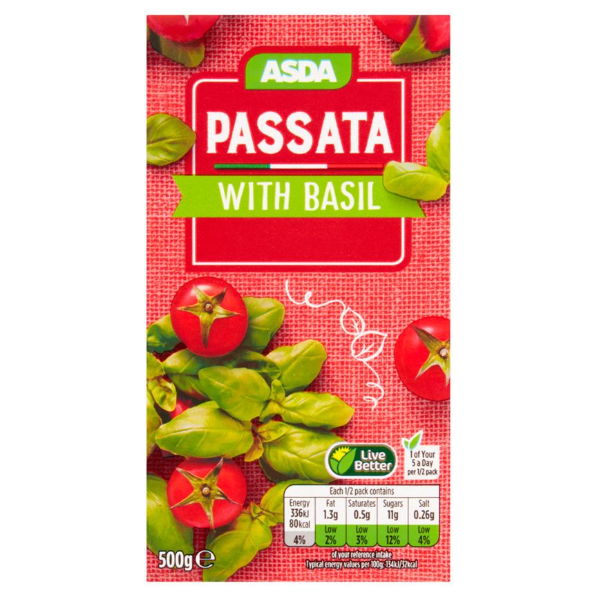 ASDA Tomato Passata with Basil - McGrocer