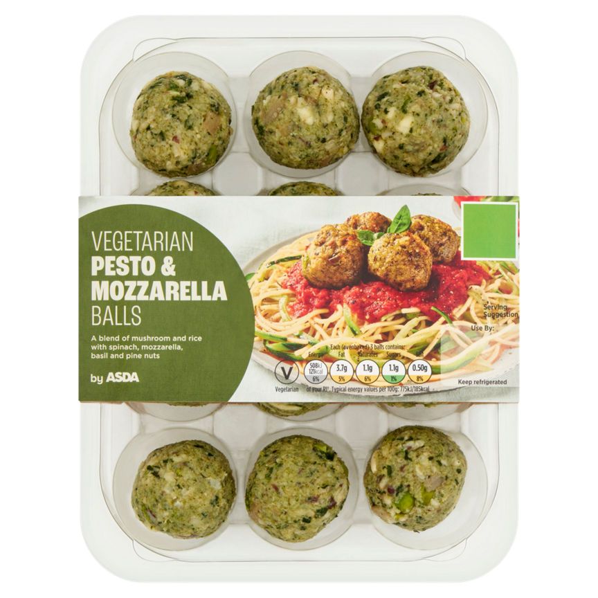 ASDA Vegetarian Pesto & Mozzarella Balls 300g - McGrocer