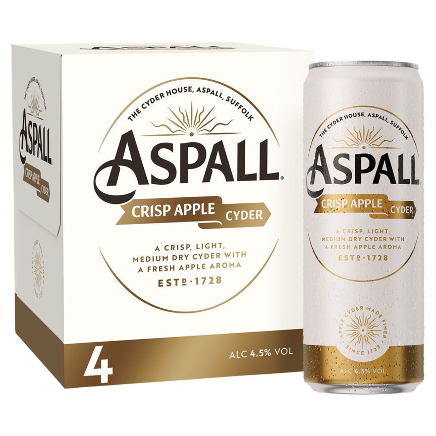 Aspall Crisp Apple Cyder 4 x 330ml - McGrocer