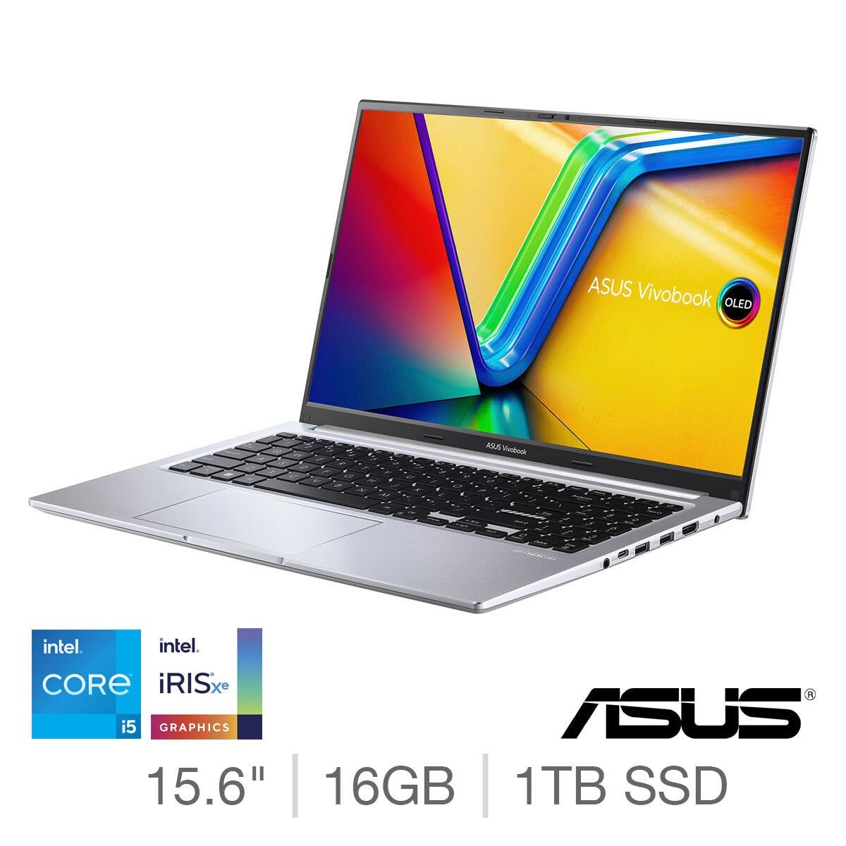 ASUS Vivobook, Intel Core i5, 16GB RAM, 1TB SSD, 15.6 Inch OLED Laptop, X1505VA-MA577W - McGrocer