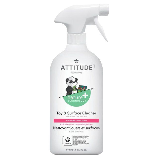 Attitude Baby Leaves - Toy & Surface Cleaner - Fragrance Free 800ml - McGrocer