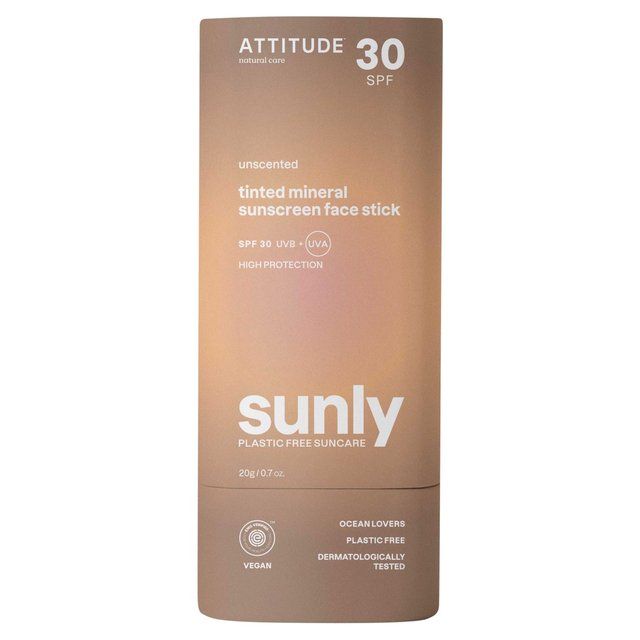 ATTITUDE Sunly - Sunscreen Stick - Tinted - Unscented - 30 SPF 20g - McGrocer