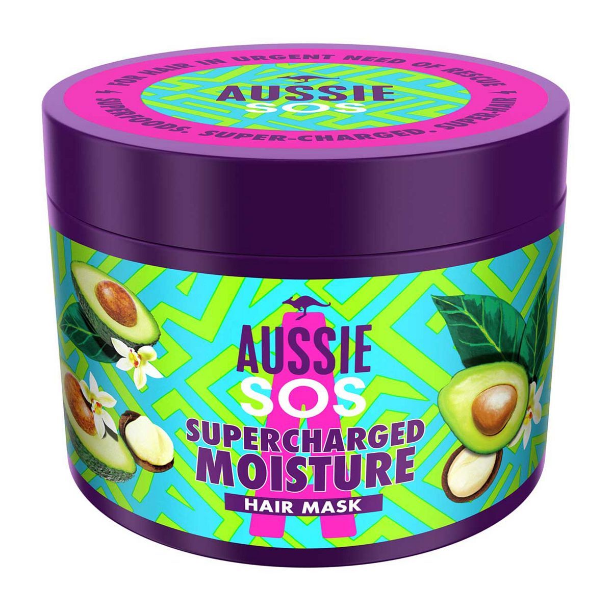 Aussie SOS Supercharged Moisture Vegan Hair Mask, 450ml - McGrocer